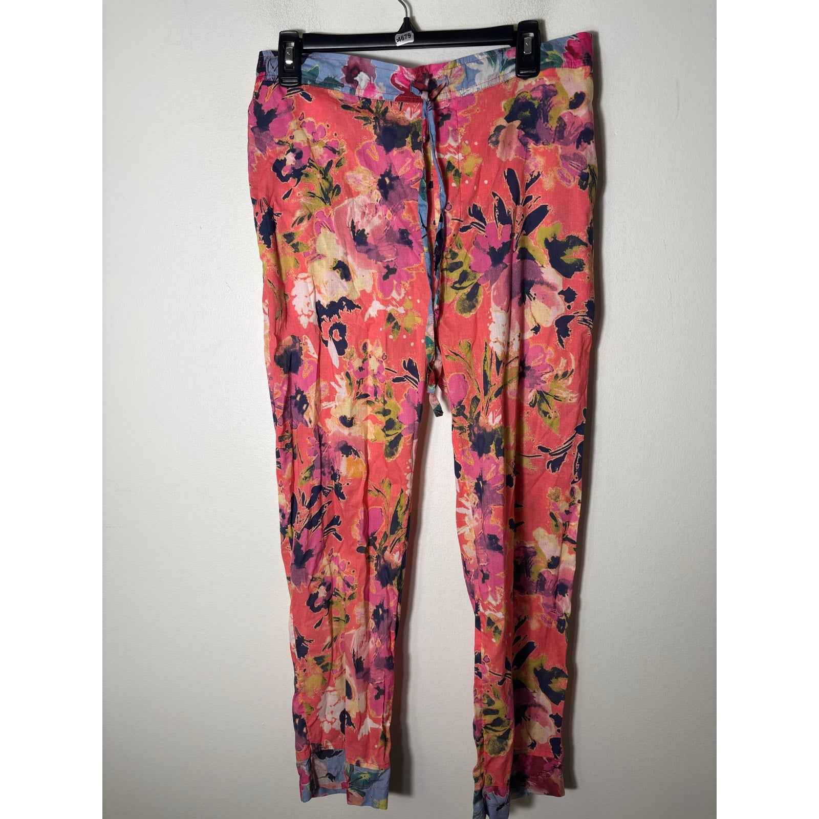 Sundance Pink/Coral/Purple Drawstring Pants Sz S