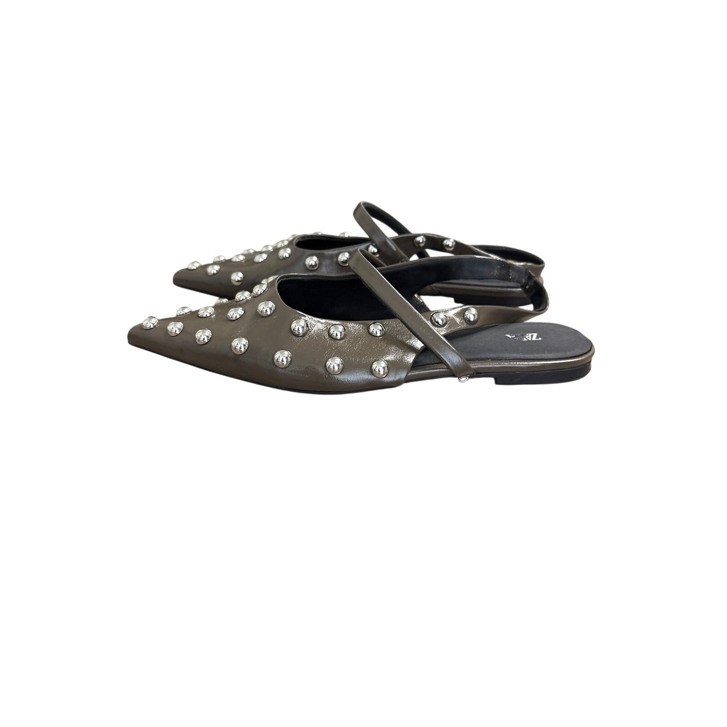 Zara Bown Studdened Pointed Toe Flats Sz 37 (7)