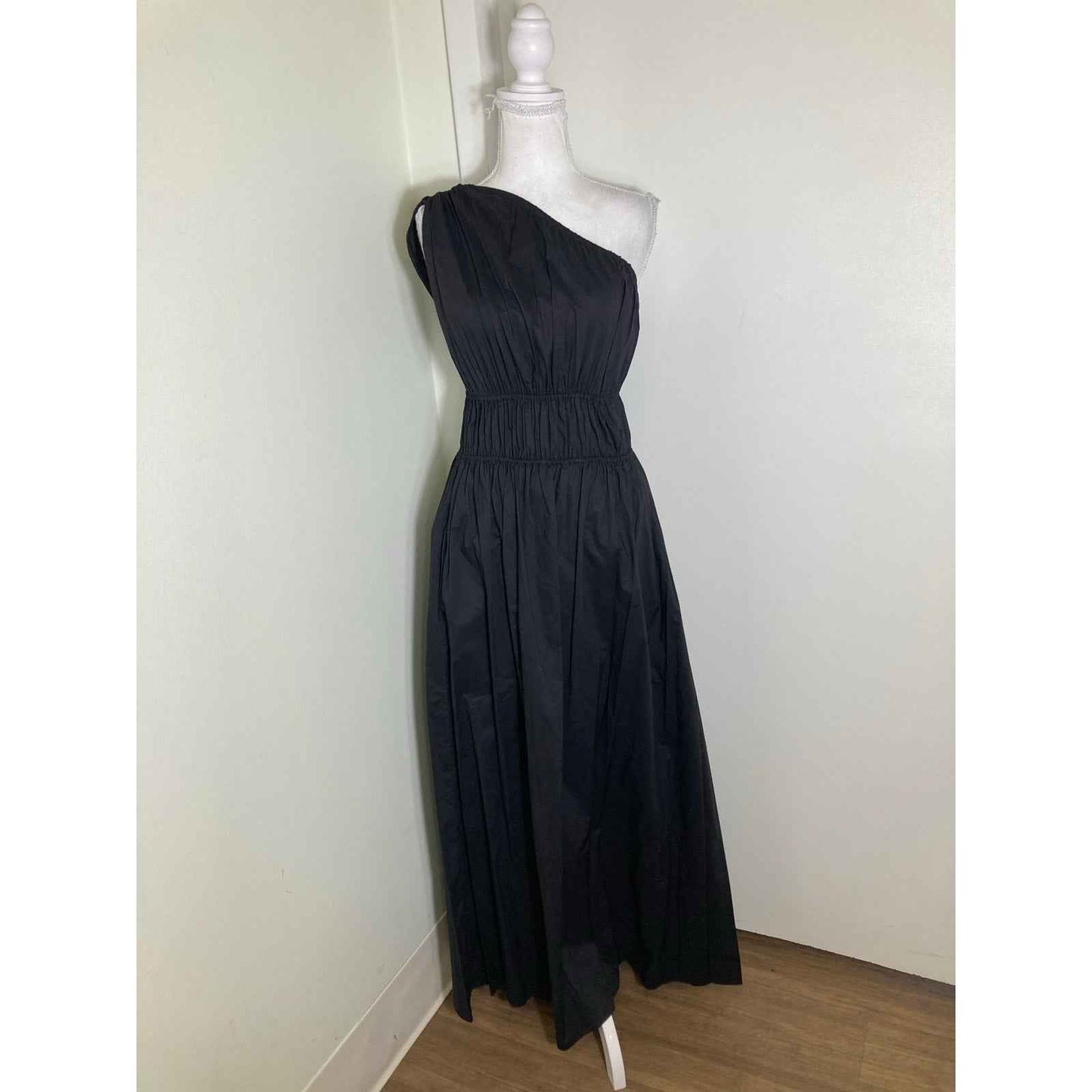 NWT Matteau Black One Shoulder Dress Sz 1 (S)