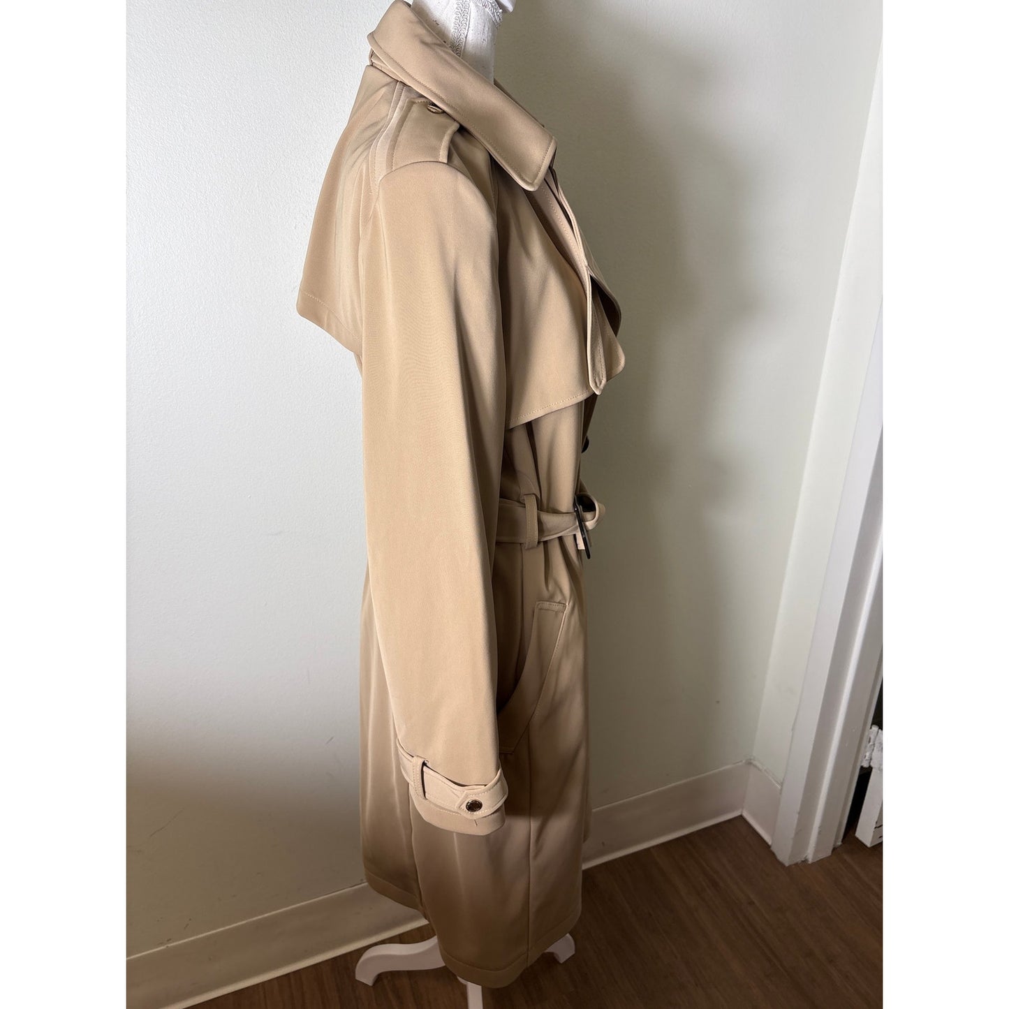NWOT Donna Karan Khaki Trench Coat Sz M