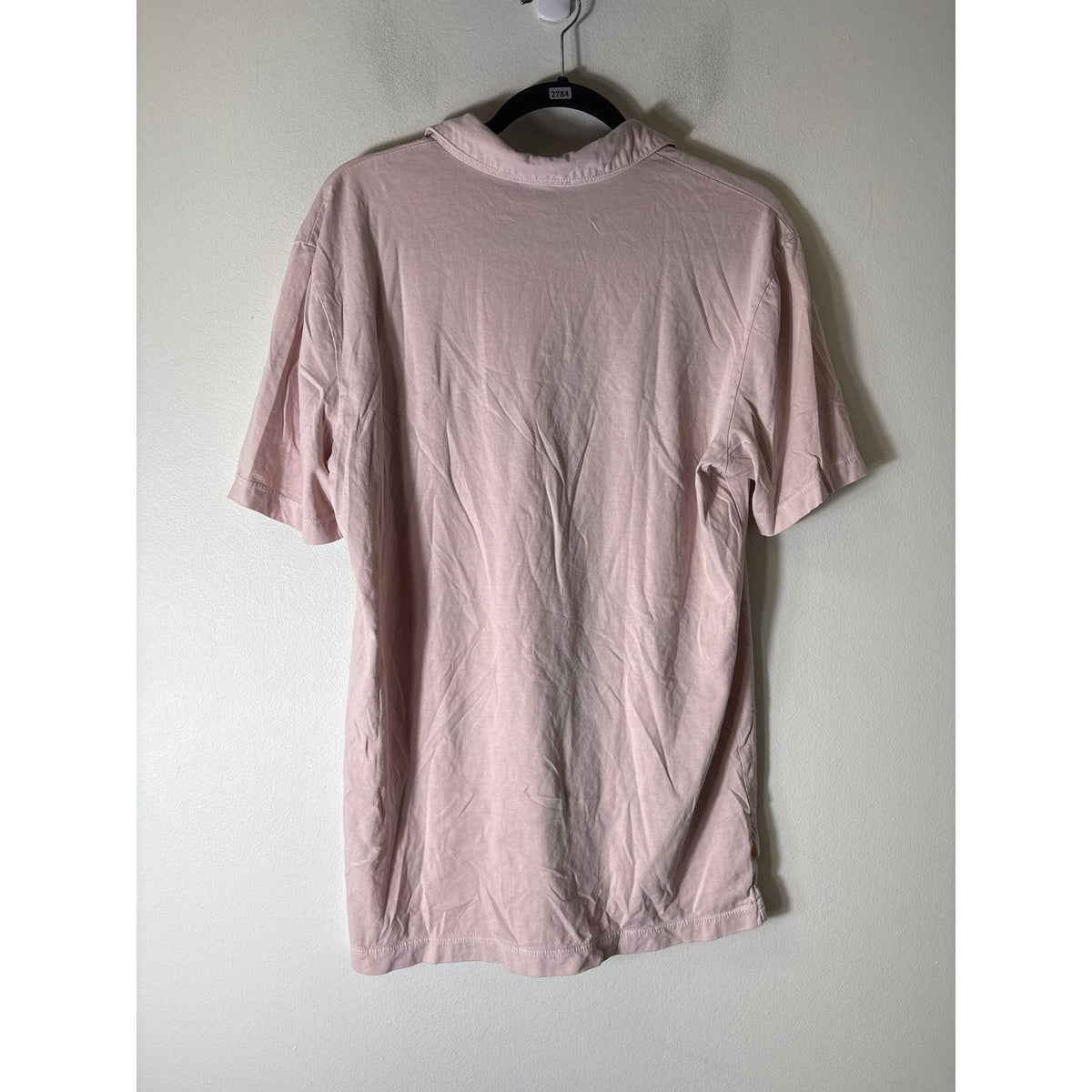 Mens James Perse Pink Polo Shirt Sz 2 (M)
