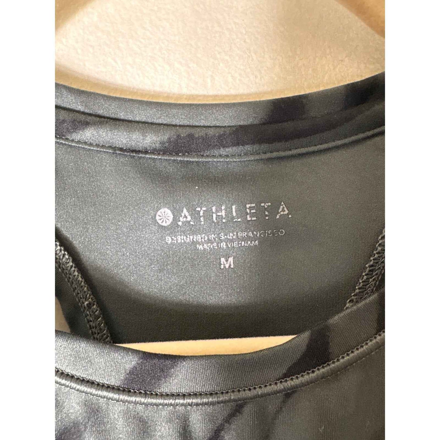 Athleta Dark Gray Sleeveless Crop Athletic Top Sz M
