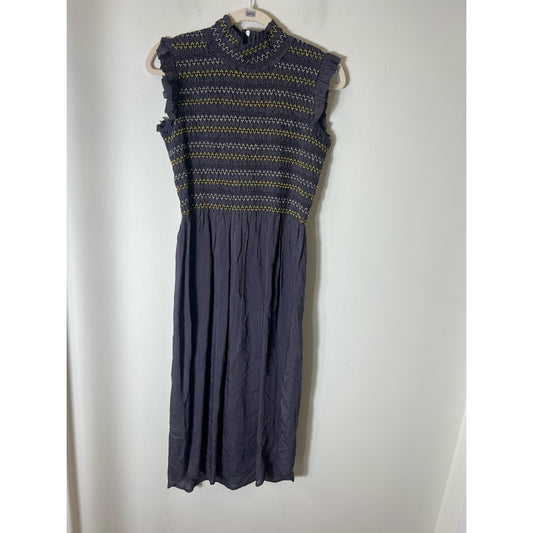 Sea New York Stripe Smoked Midi Dress Sz 4