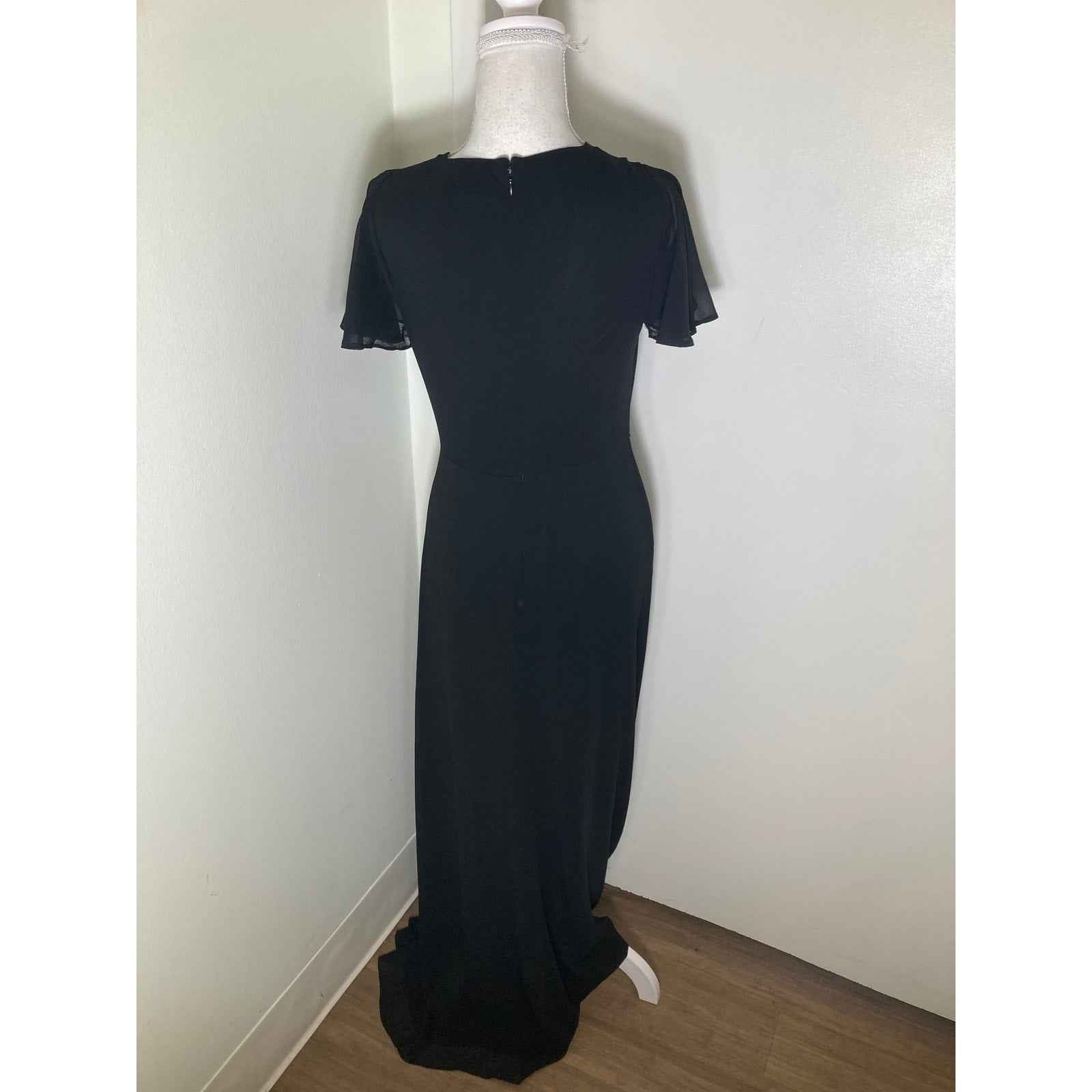 Ralph Lauren Black Special Occassion Maxi Dress Sz 2