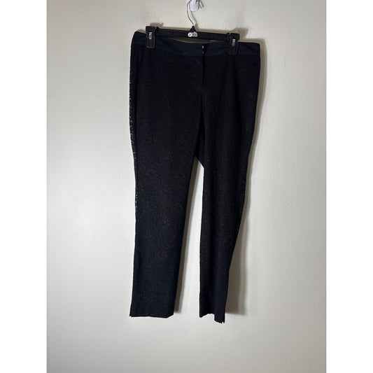W By Worth Black Lace Pants Sz 6