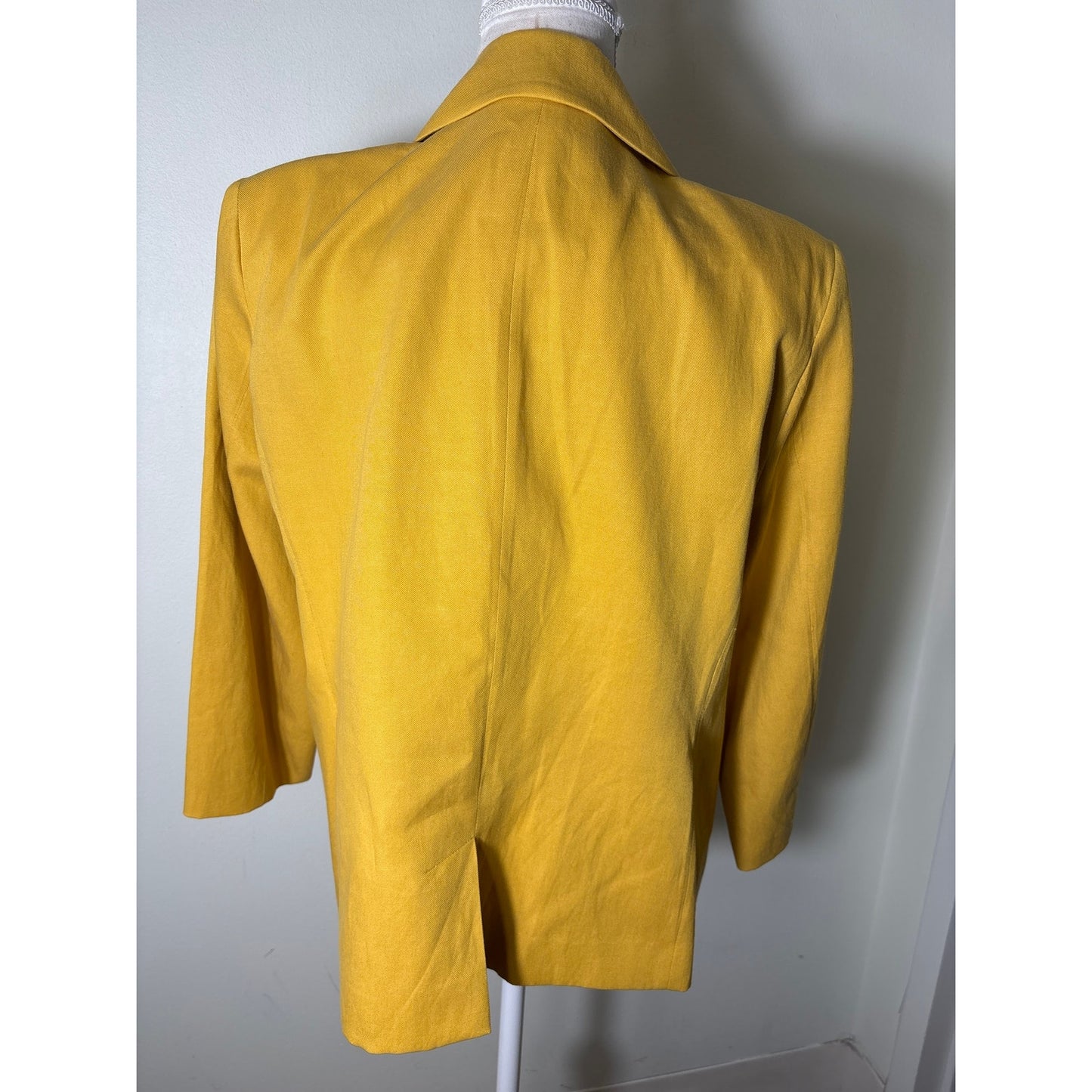 Weekend Max Mara Mustard Yellow Long Sleeve 2 Button Blazer Sz 16