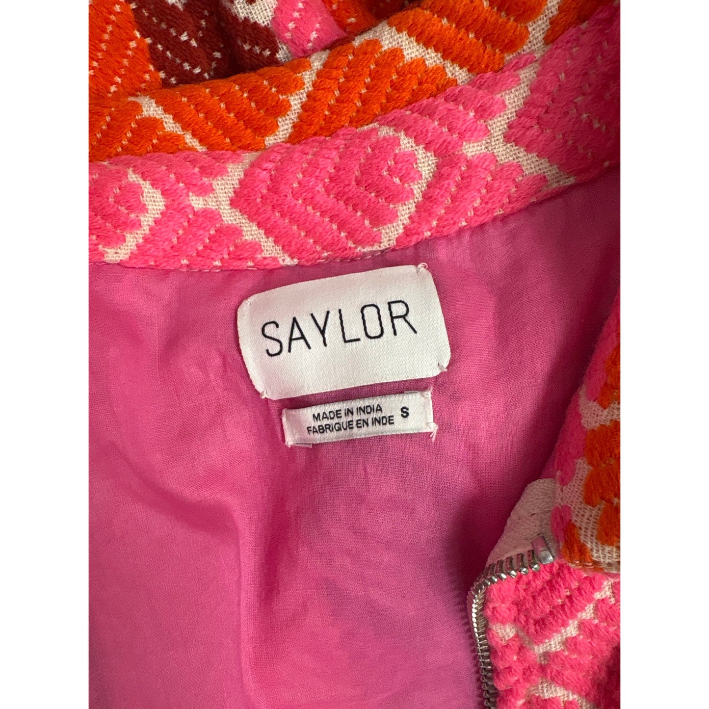 Saylor Red Pink Orange Heavy Knit Romper Sz S