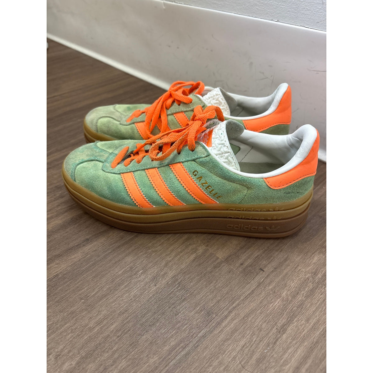 Adidas Green Gazelle Swede Stacked Sneaker Sz 7