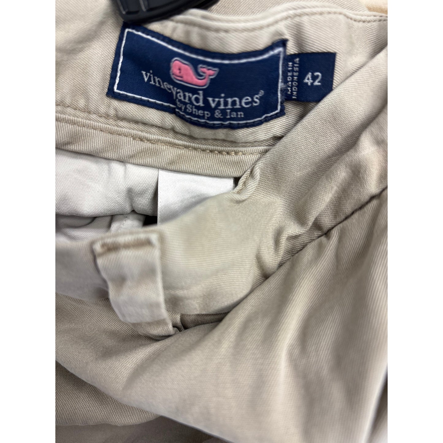 Mens Vineyard Vines Khaki Cotton Flat Front Shorts Sz 42