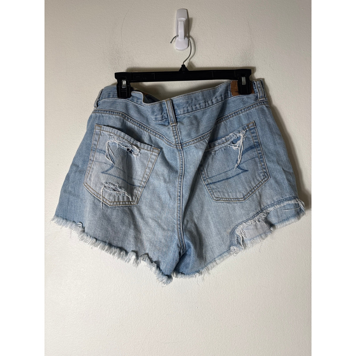 American Eagle Ripped Button Fly Cutoff Jean Shorts Sz 14