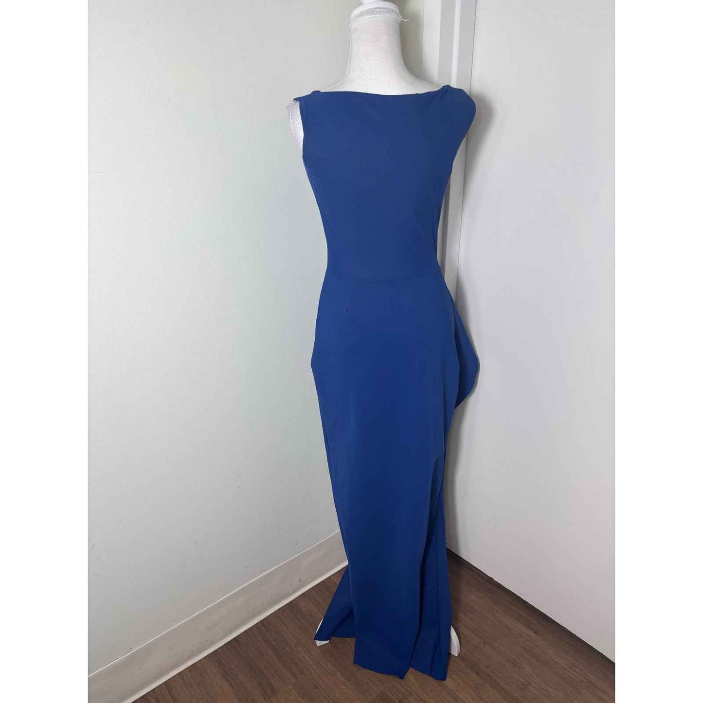 Chiara Boni La Petite Robe Blue Sleeveless Floor Length  Gown Sz 42