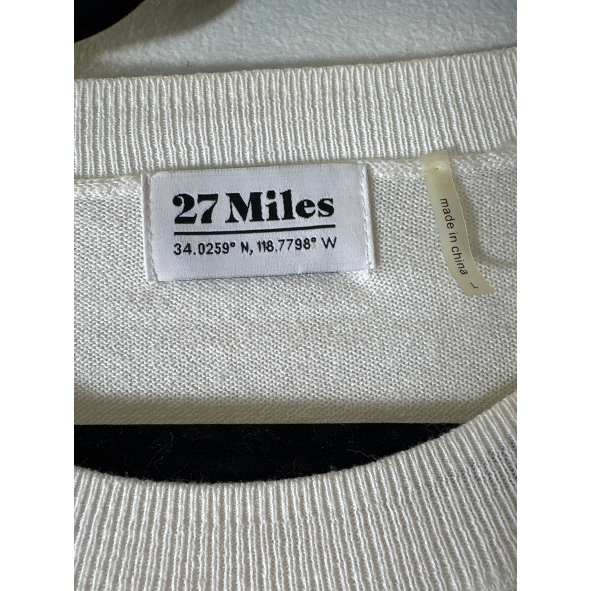 27 Miles Off White Tie Dye Long Sleeve Cotton Knit Sweater Sz L