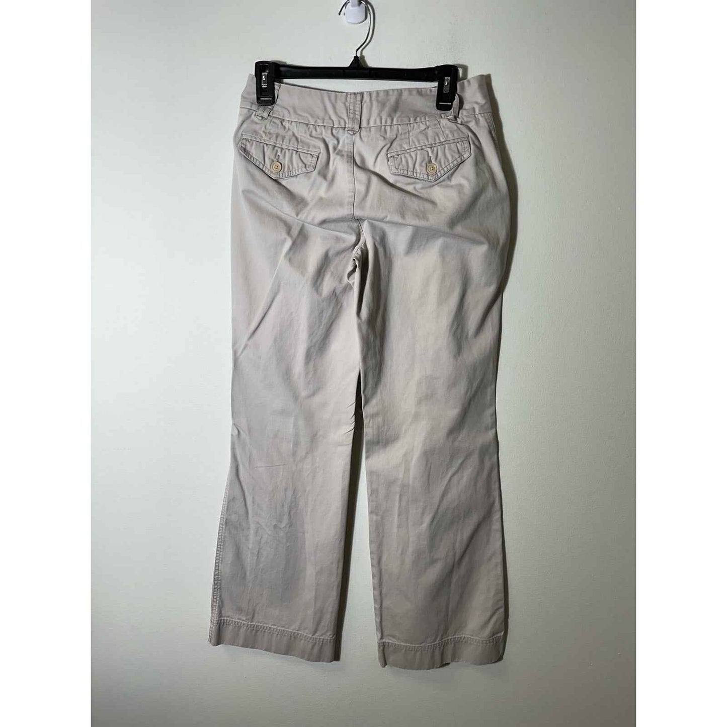 Women's Eddie Bauer Mercer Fit Wide Leg Khaki Pants Sz 4