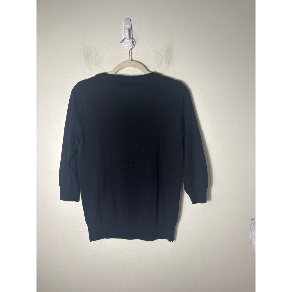 J.Crew Black Jeweled NeckLine Sweater Sz S