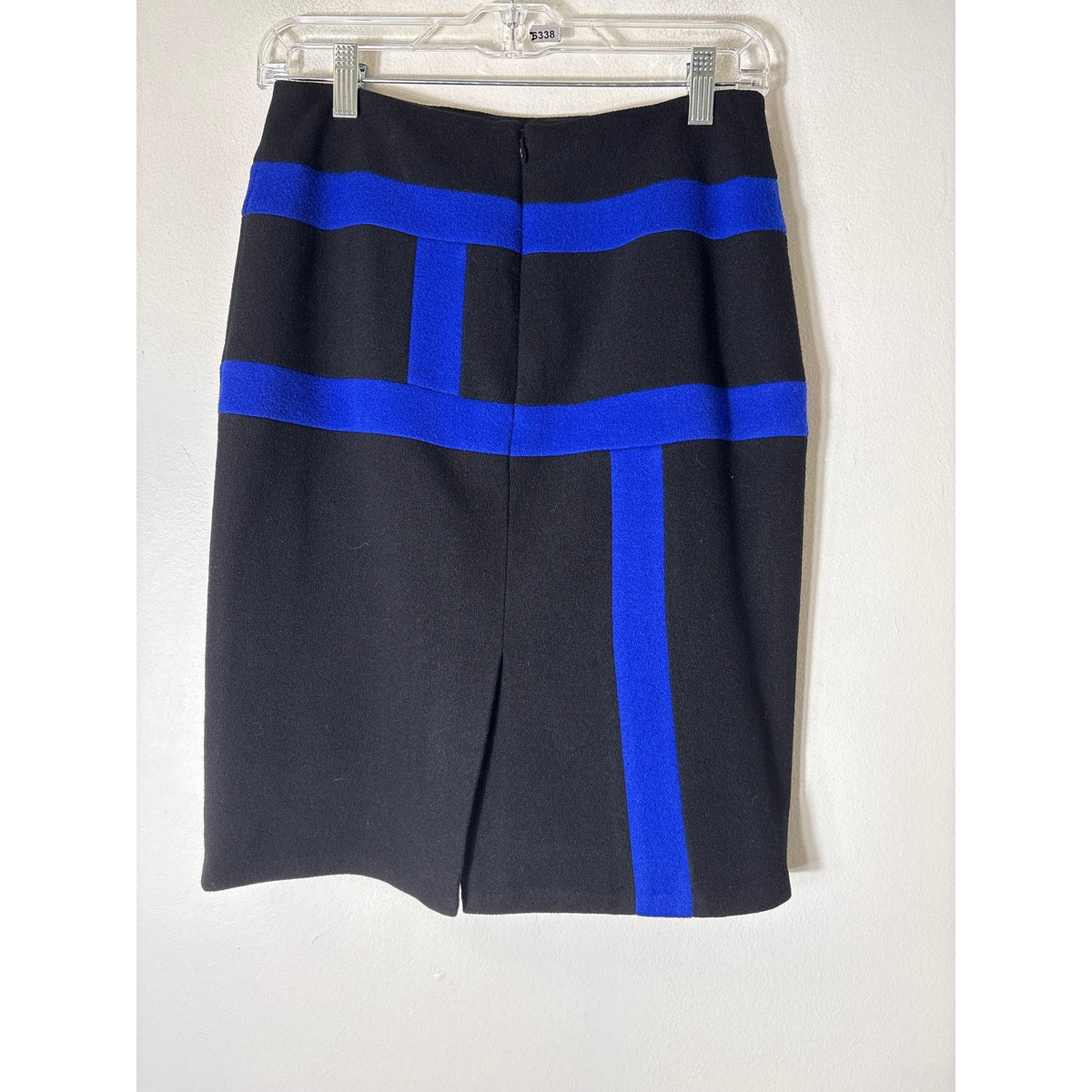 Carlisle Blue and Black Wool Pencil Skirt Sz 0