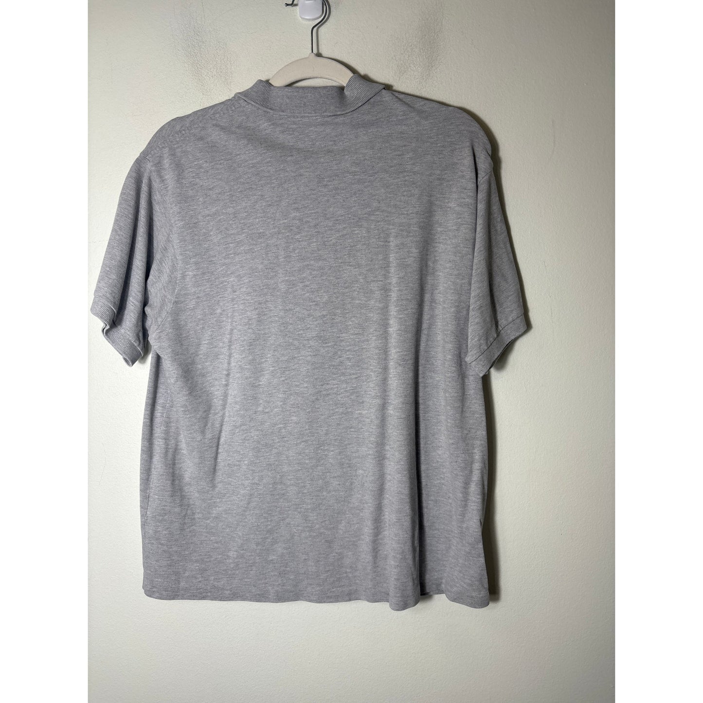 Men's Lacoste Gray Short Sleeve Cotton Polo Style Shirt Sz L