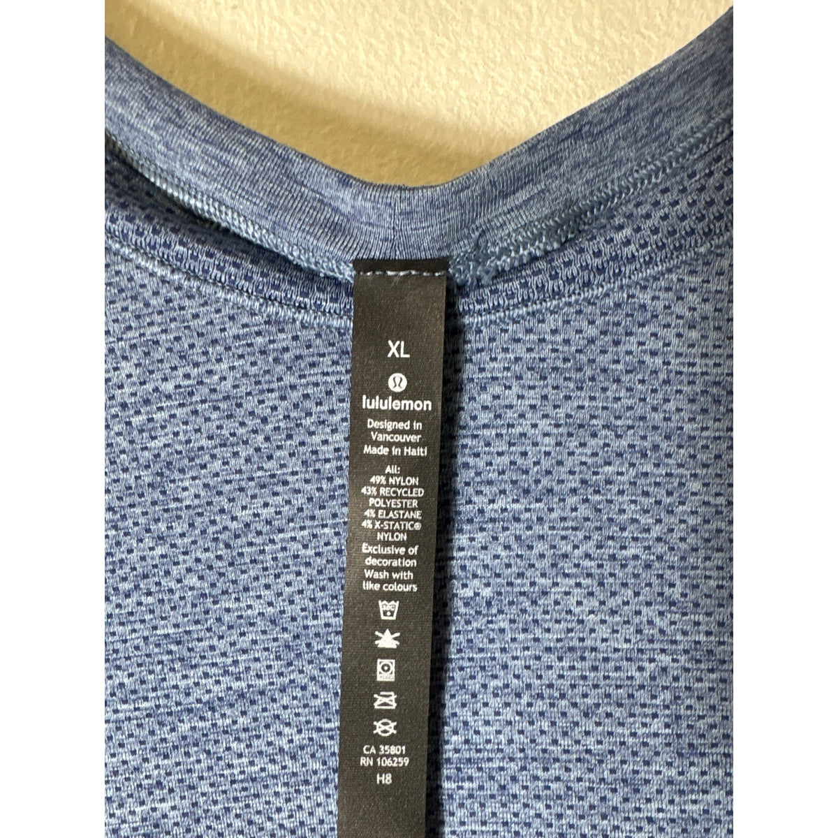 NWT Mens Lululemon Blue Metal Vent Tech Long Sleeve Shirt Sz XL