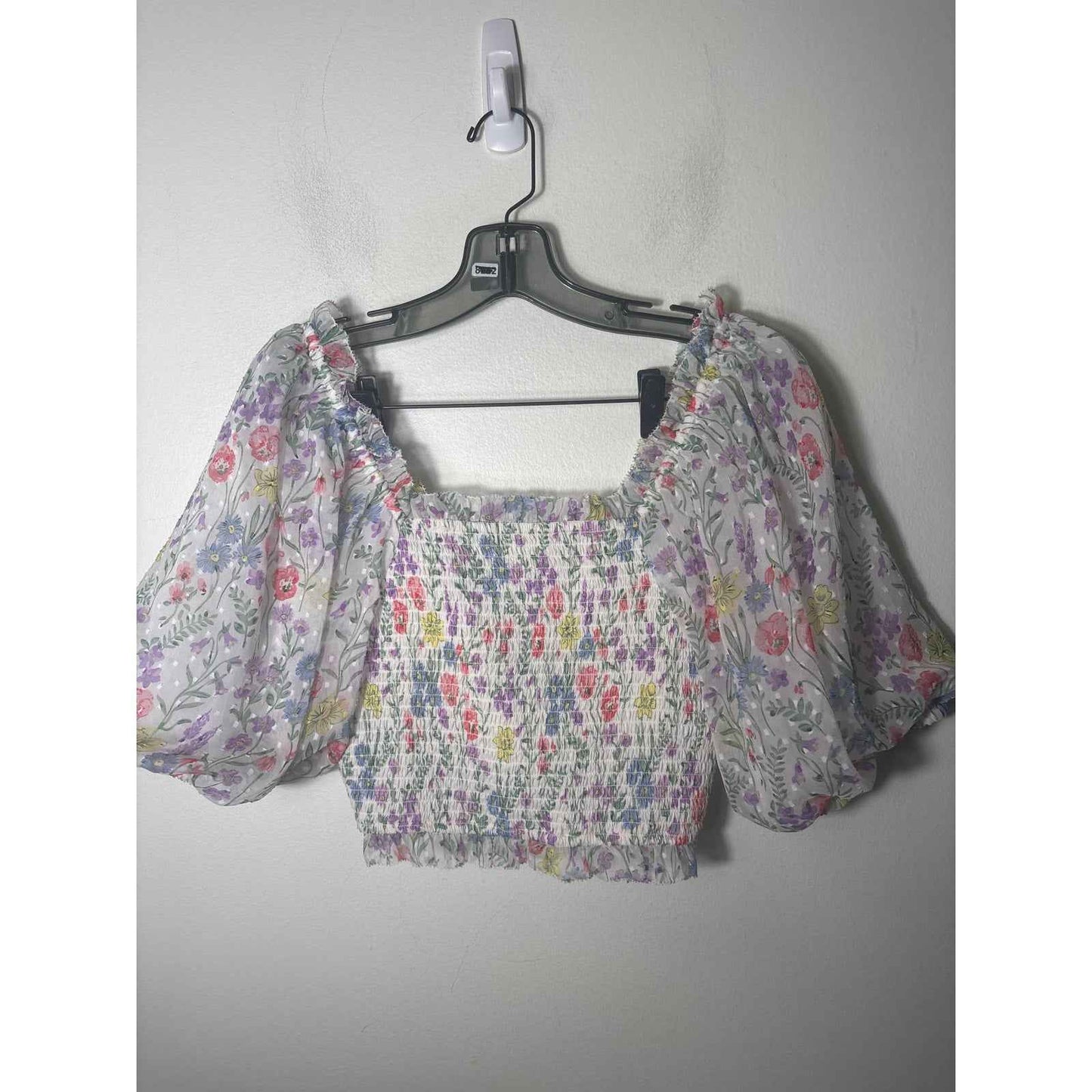 Saylor Multicolor Floral Crop Top and Skirt Set Sz