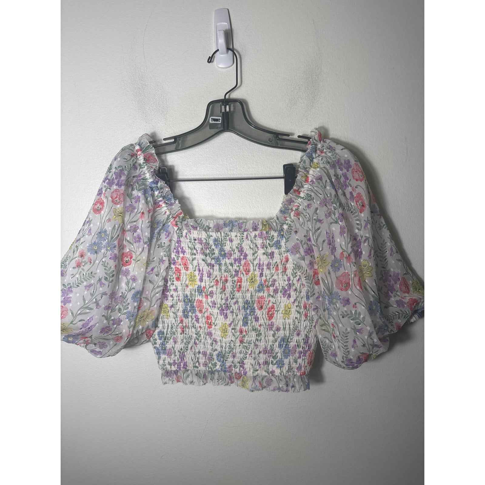Saylor Multicolor Floral Crop Top and Skirt Set Sz