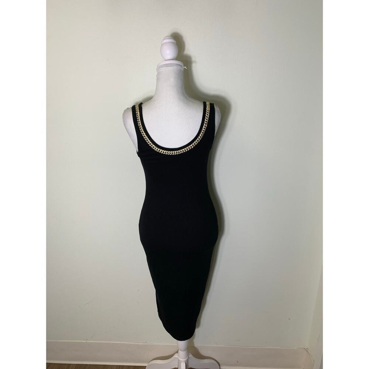 Generation Love Black Ribbed Sleeveless Midi Dress XS