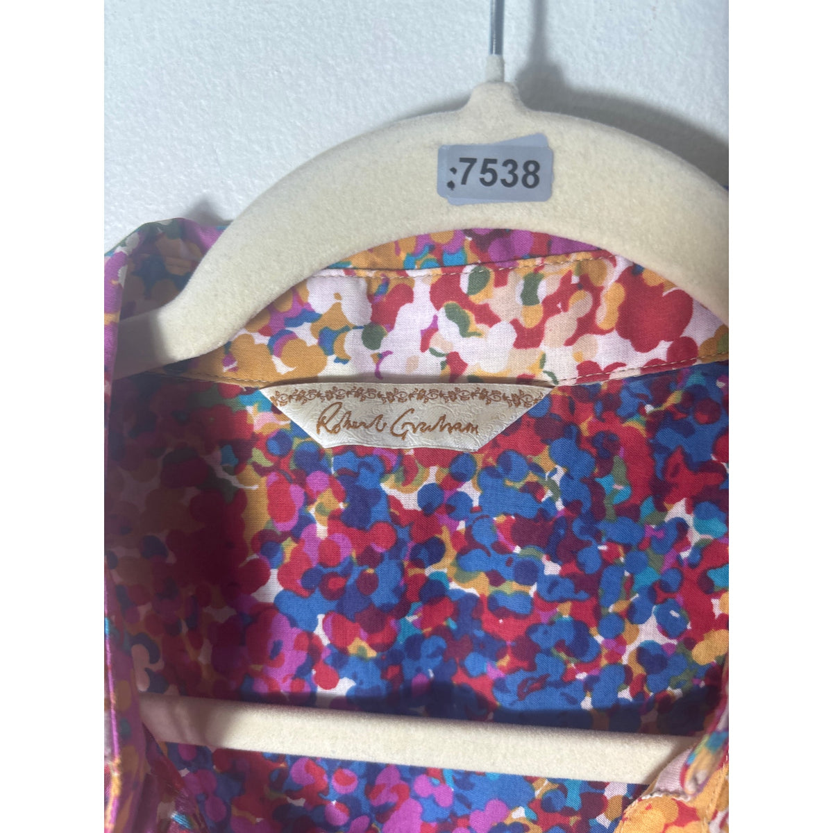 Robert Graham Multicolor Long Sleeve Cotton Button Up Shirt Sz M