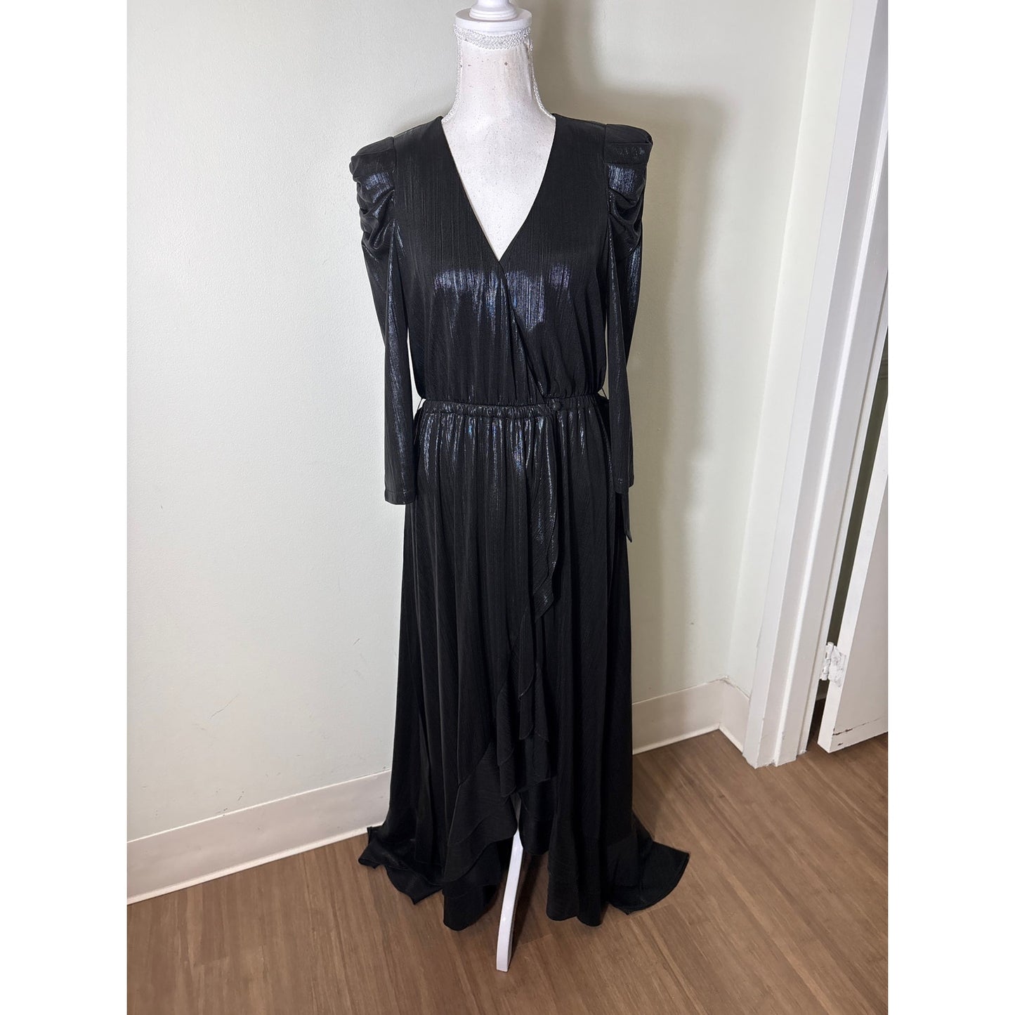 NWT Retrofete Black Flora Dress Sz M