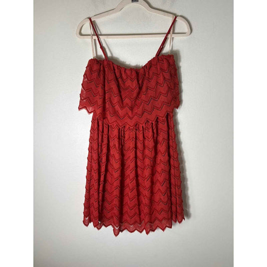 NWT BCBG Generation Dark Orange Layered Mini Dress Sz 4