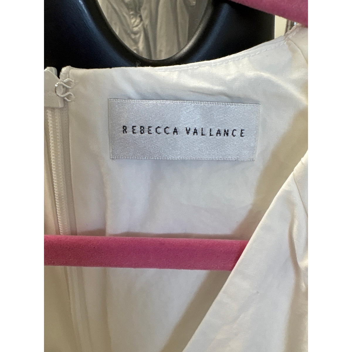 Rebecca Valance Crisp White Short Puff Sleeve A-Line Dress Sz 6