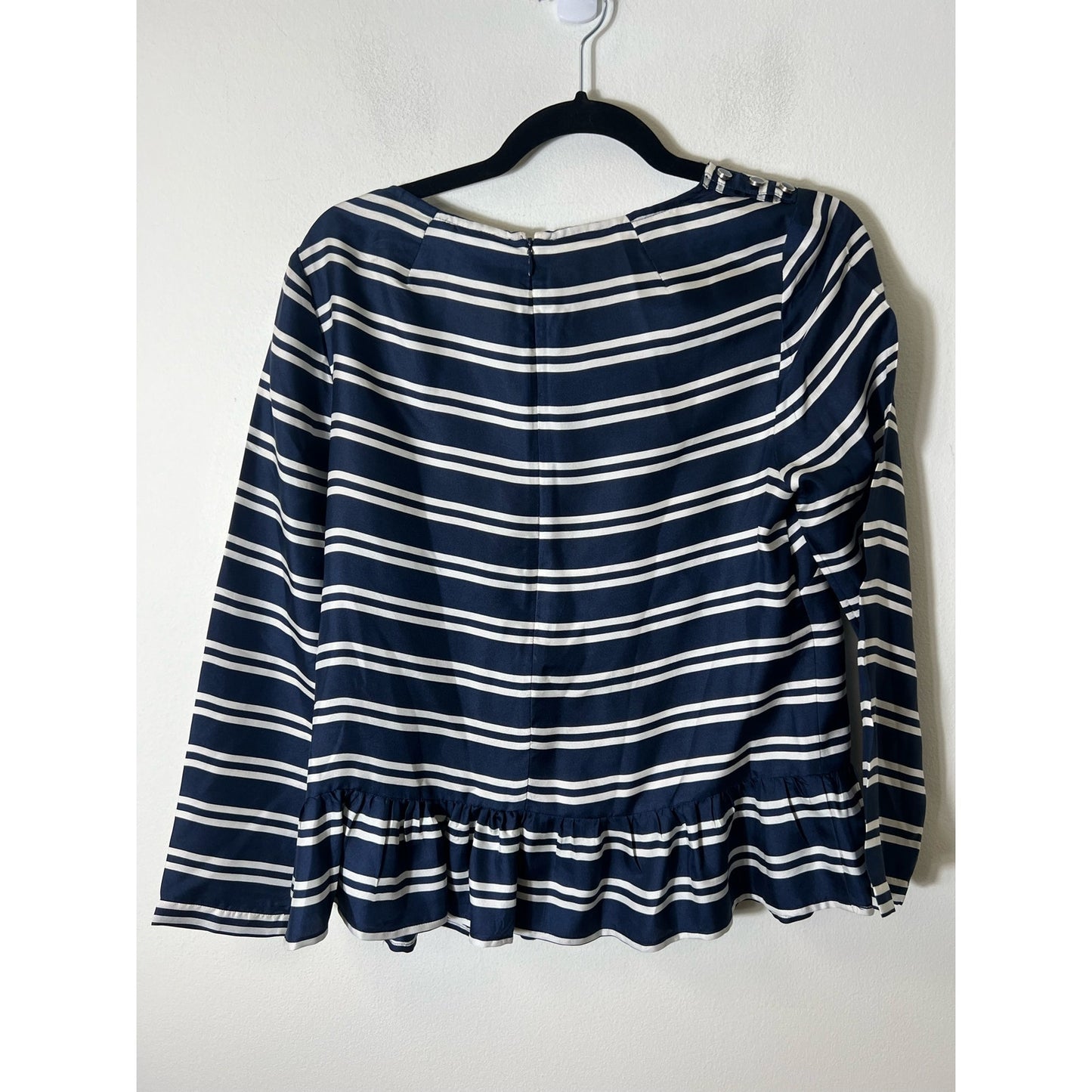 Vineyard Vines Navy Blue White Stripe Long Sleeve Shirt Sz 8