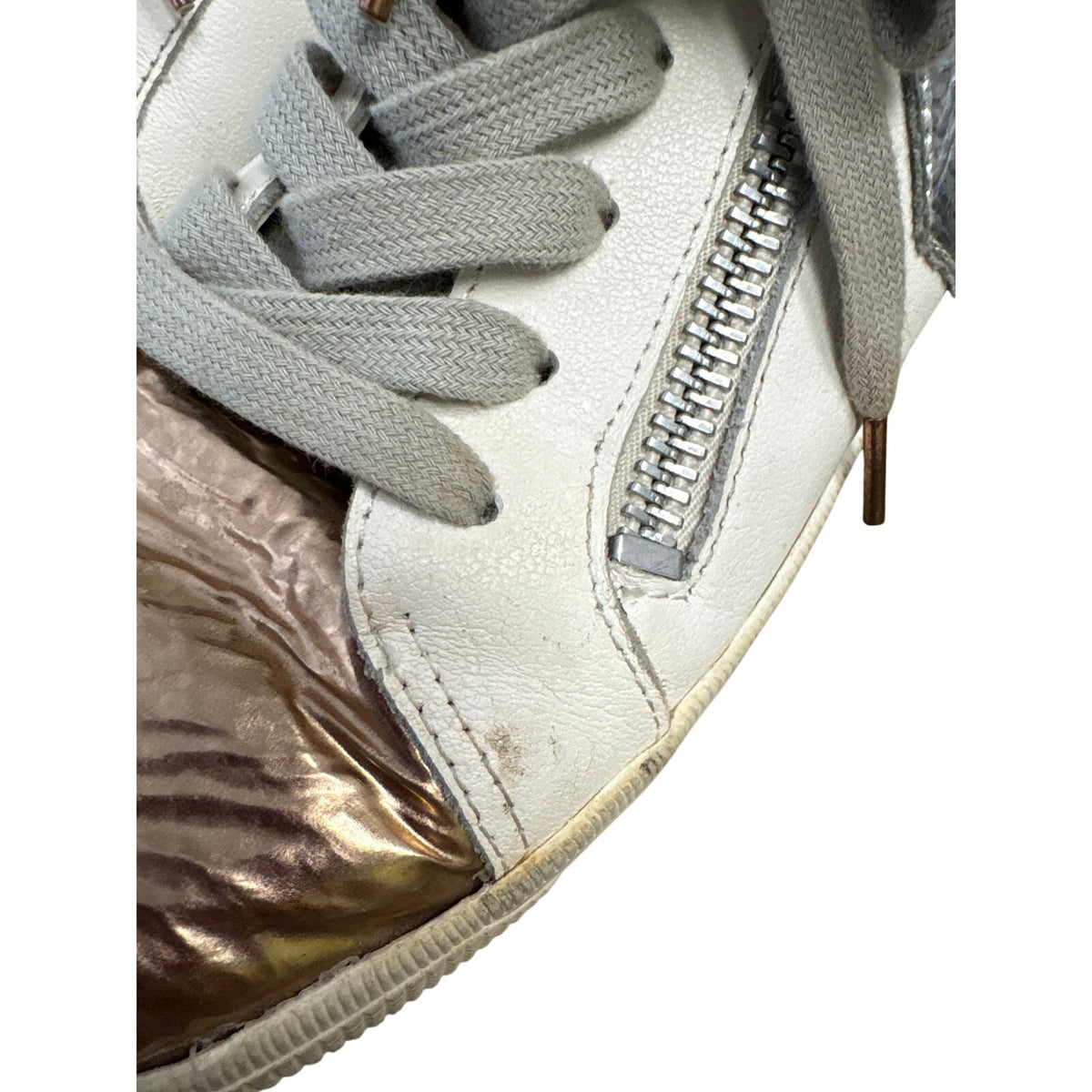 Dolce Vita Metallie Toe White High Tops Sz 10