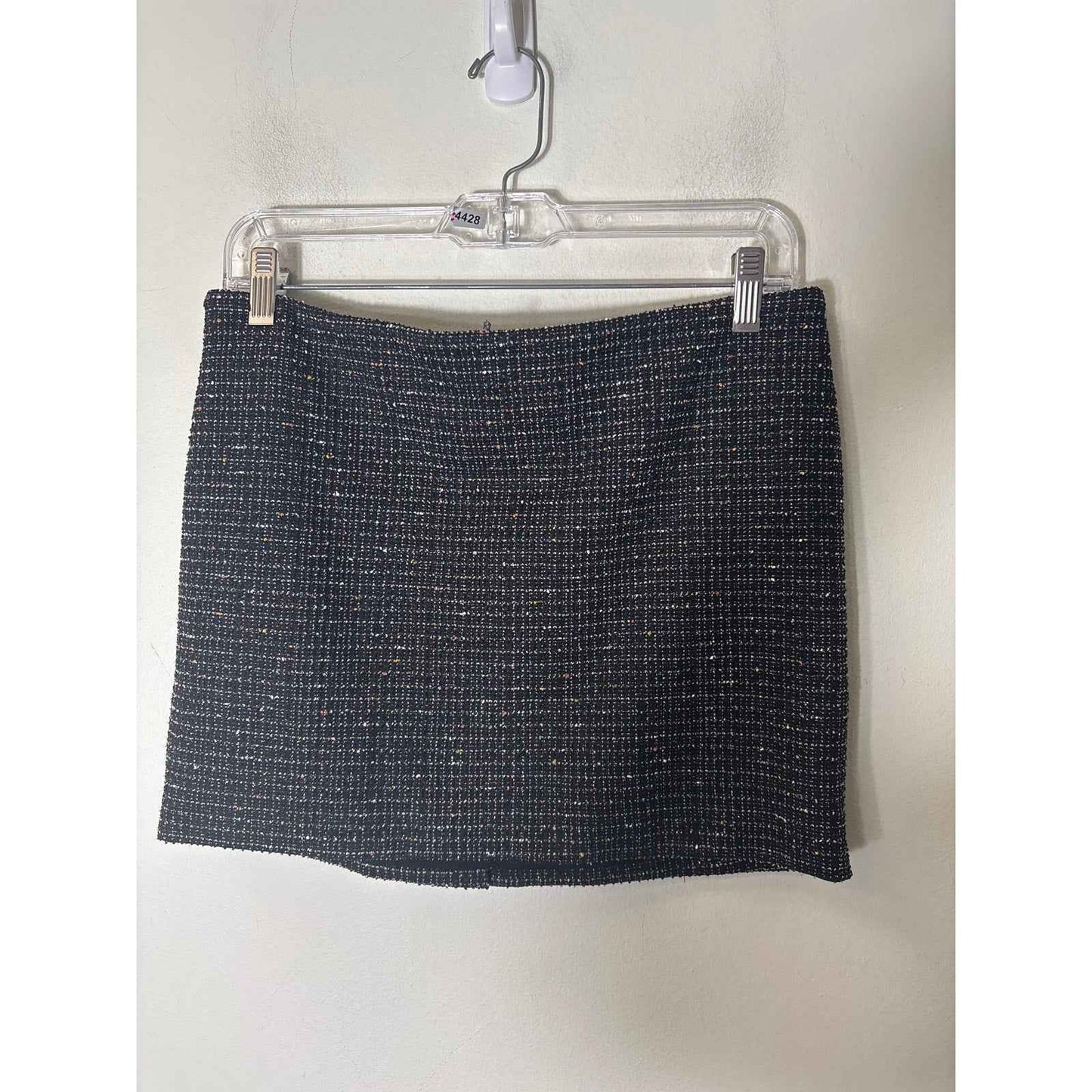 Camila Coelho Black Tweed Mini Skirt Sz M