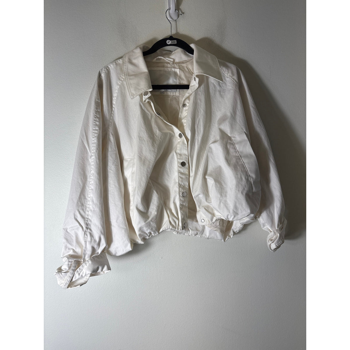3.1 Phillip Lim Off White Cotton Long Sleeve Bubble Jacket Sz M