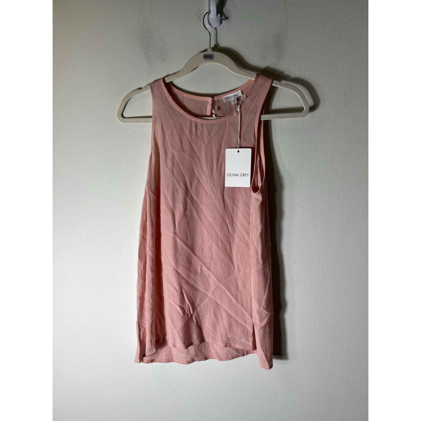 NWT Olivia Grey Pink Sleeveless Tank Sz S