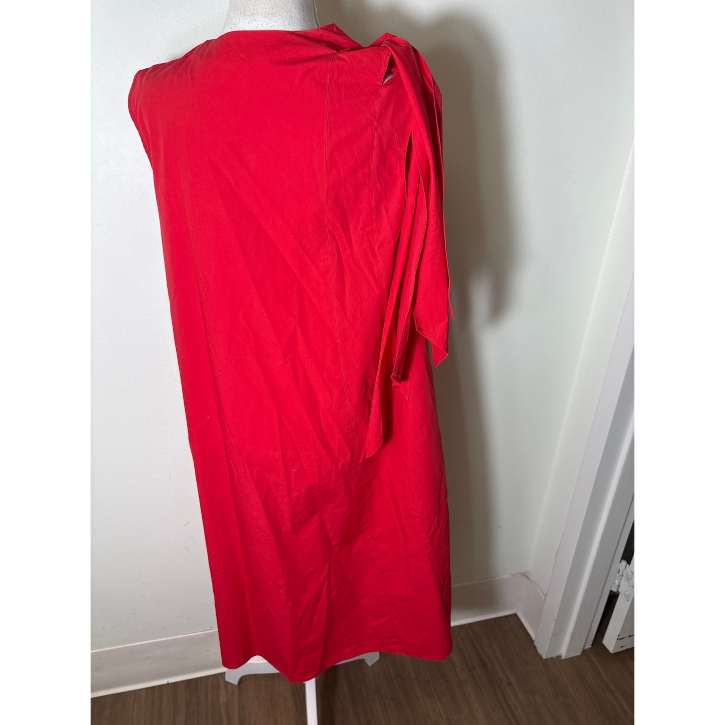 Psophia Vazquez de Castro Red Sleeveless V-Neck Cotton Sz XS