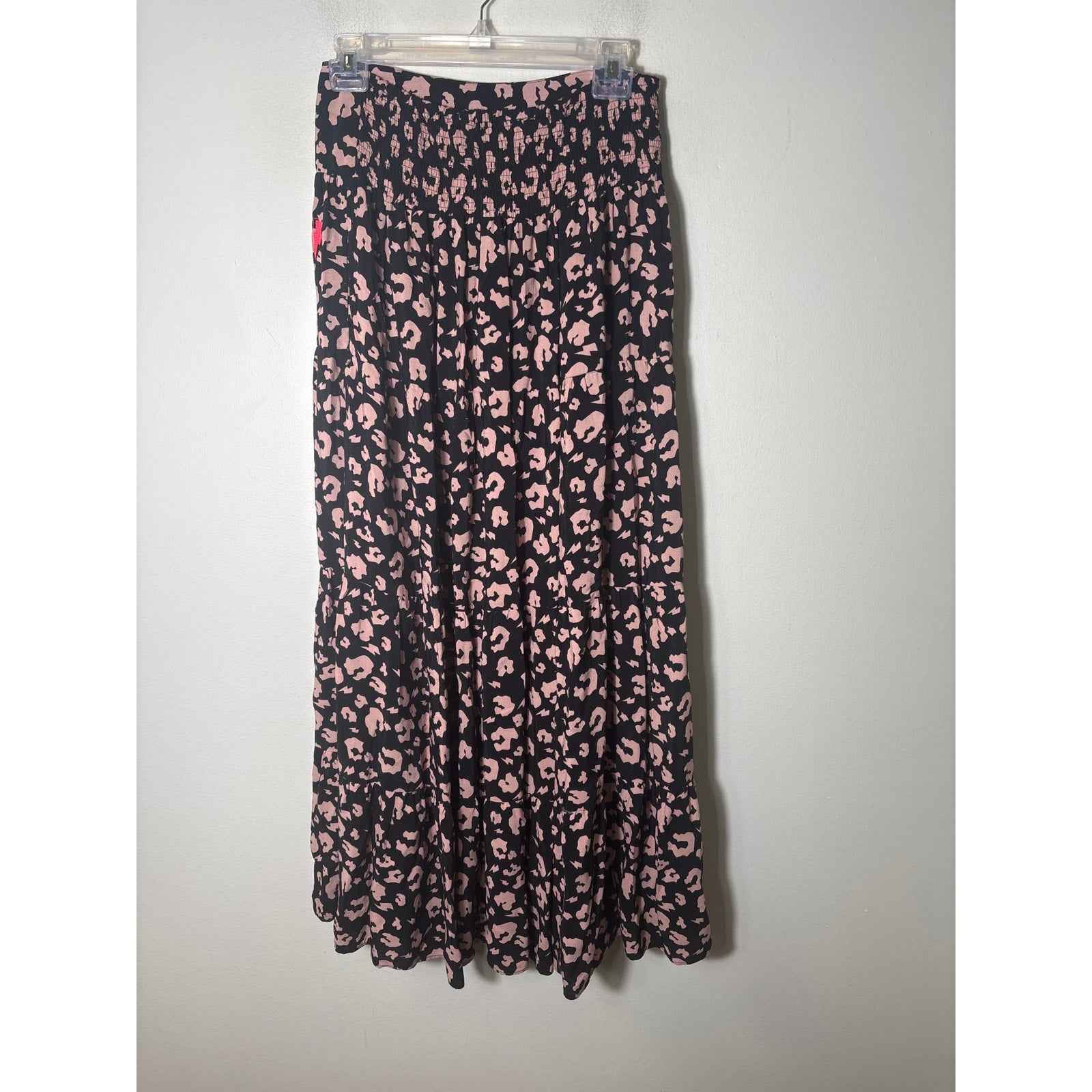 Scamp & Dude Black Pink Pull On Maxi Skirt Sz 6