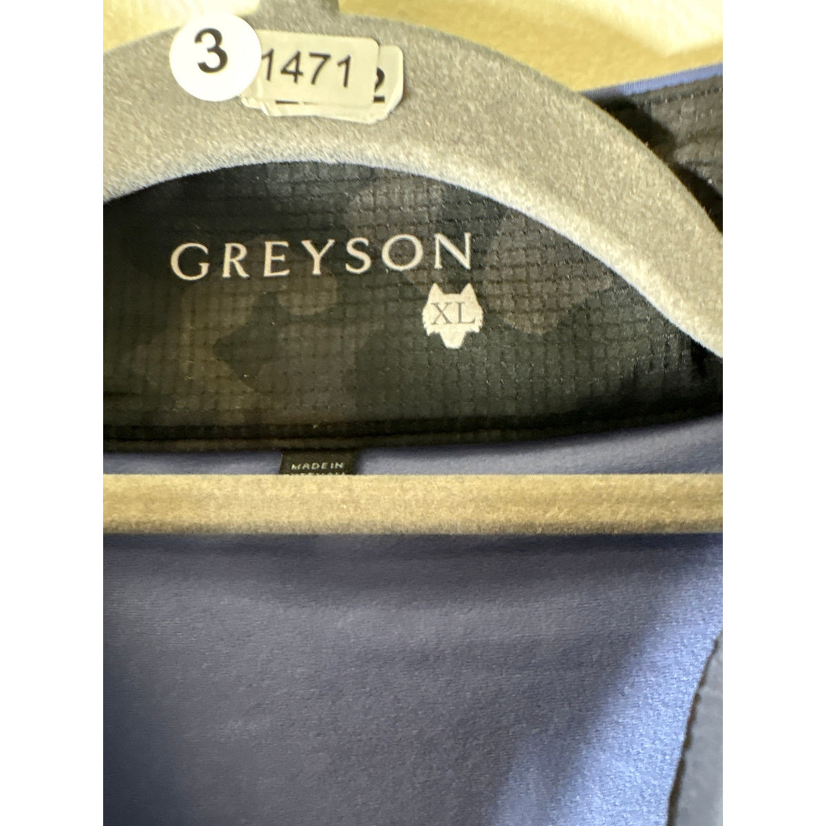 Mens Greyson Heather Blue 1987 1/4 Zip Pullover Sz XL