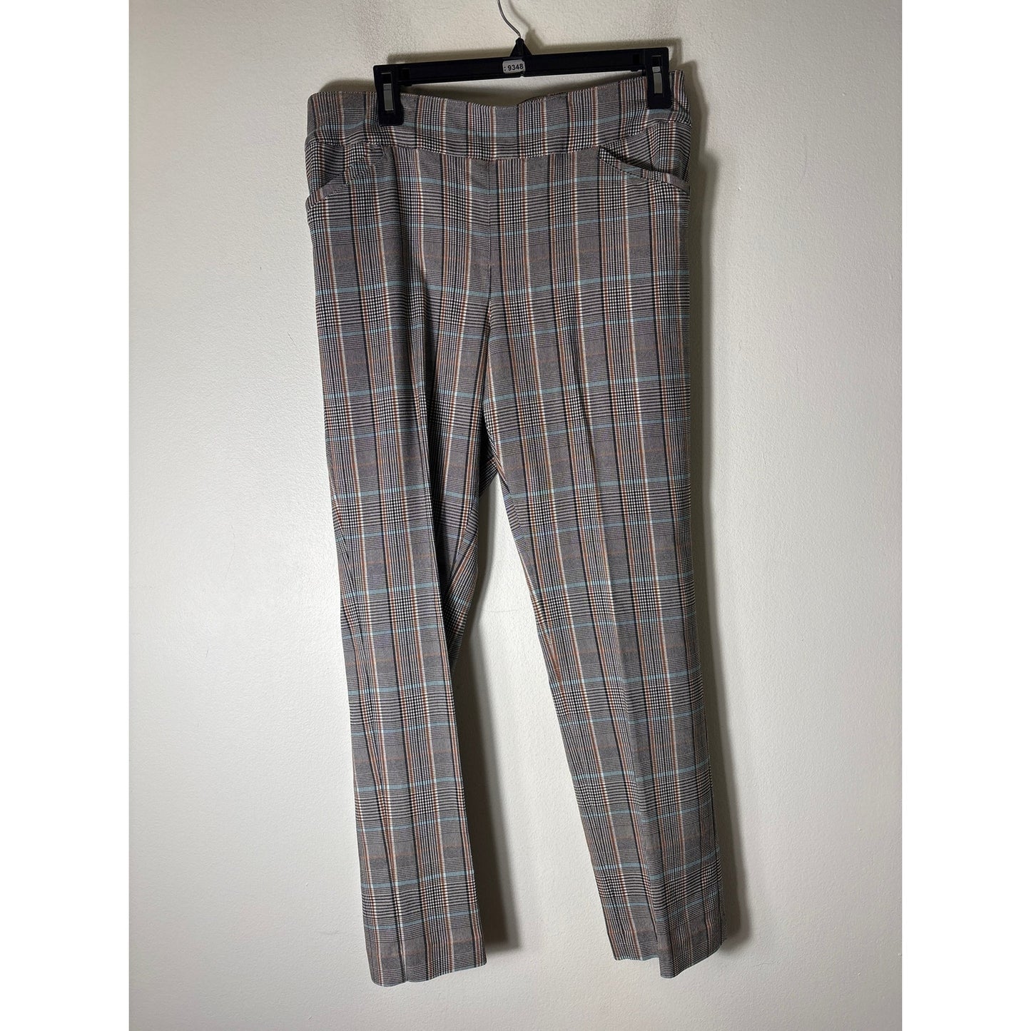Talbots Petite Black, white&camel Plaid Straight leg Dress Pants Sz 12p