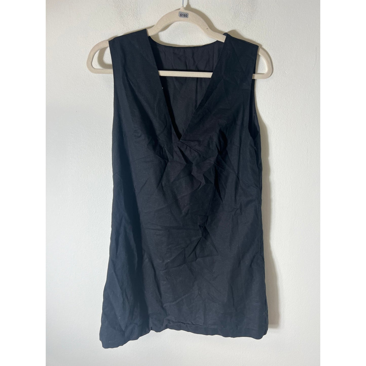 Commense Black V Neck Mini Dress Sz S