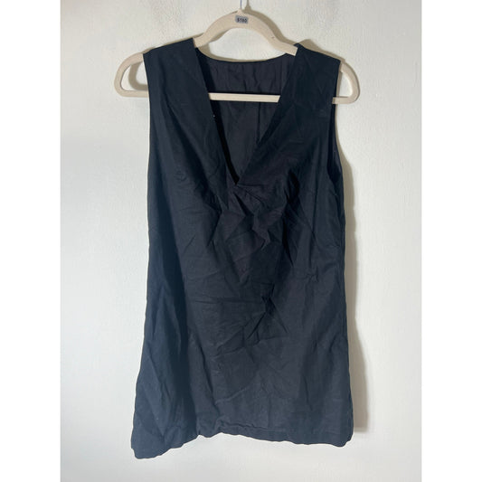 Commense Black V Neck Mini Dress Sz S