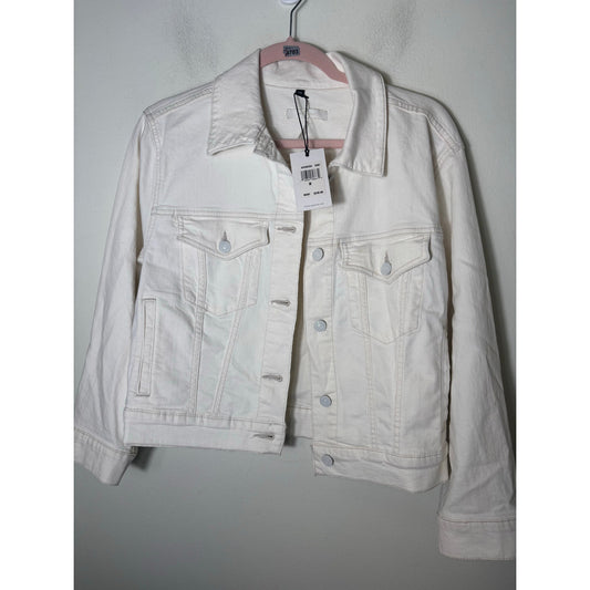 NWT 7 for all Mankind Off White Denim Jacket Sz M