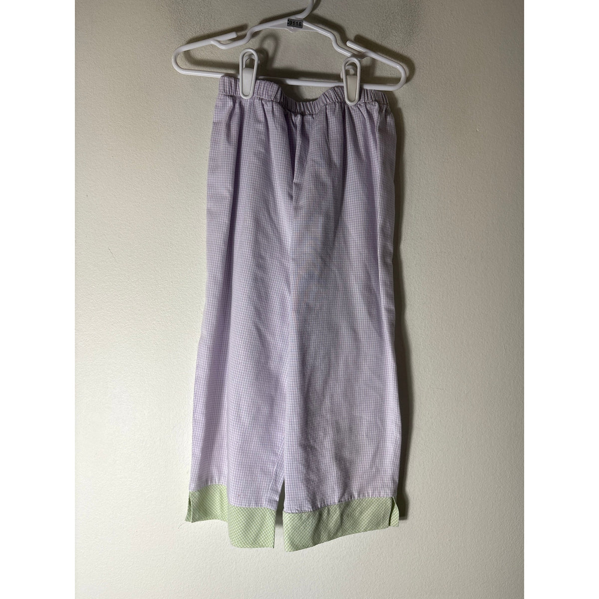 Girls Vintage Amanda Remembered Purple&Green Check top&pants set Sz 6