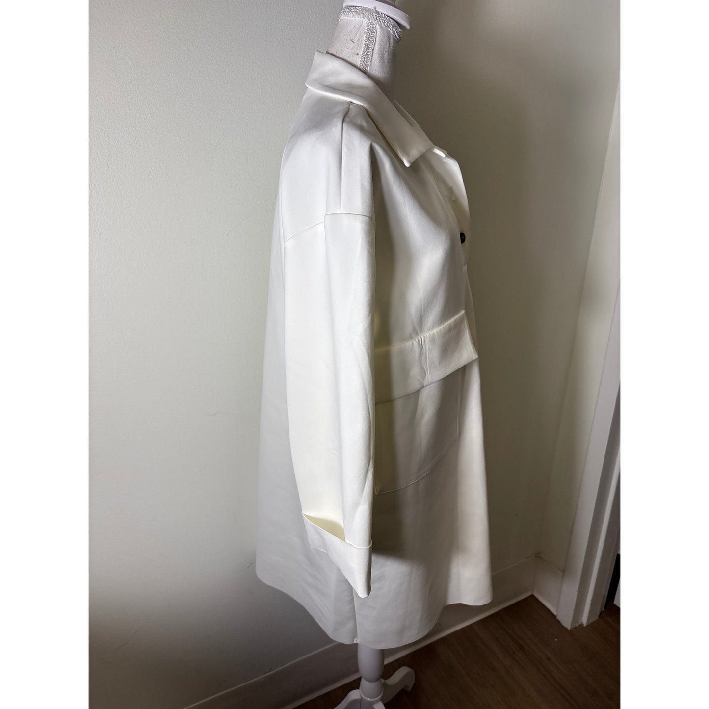 NWT Sarah Pacini Creme Scuba Stretch Dress Sz 02