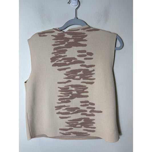 Kerisma Beige Sleeveless Knit Sweater Sz M/L