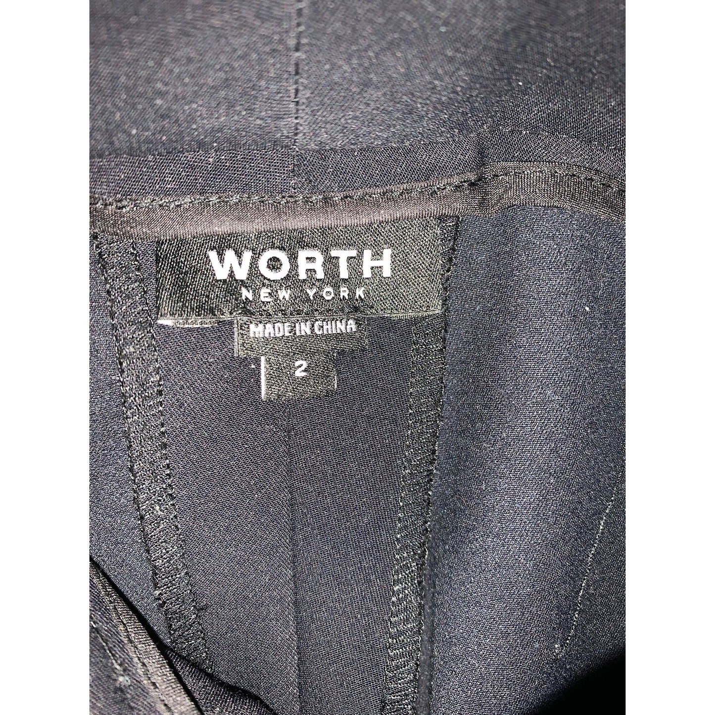 Worth New York Black Straight Leg Dress Pants Sz 2