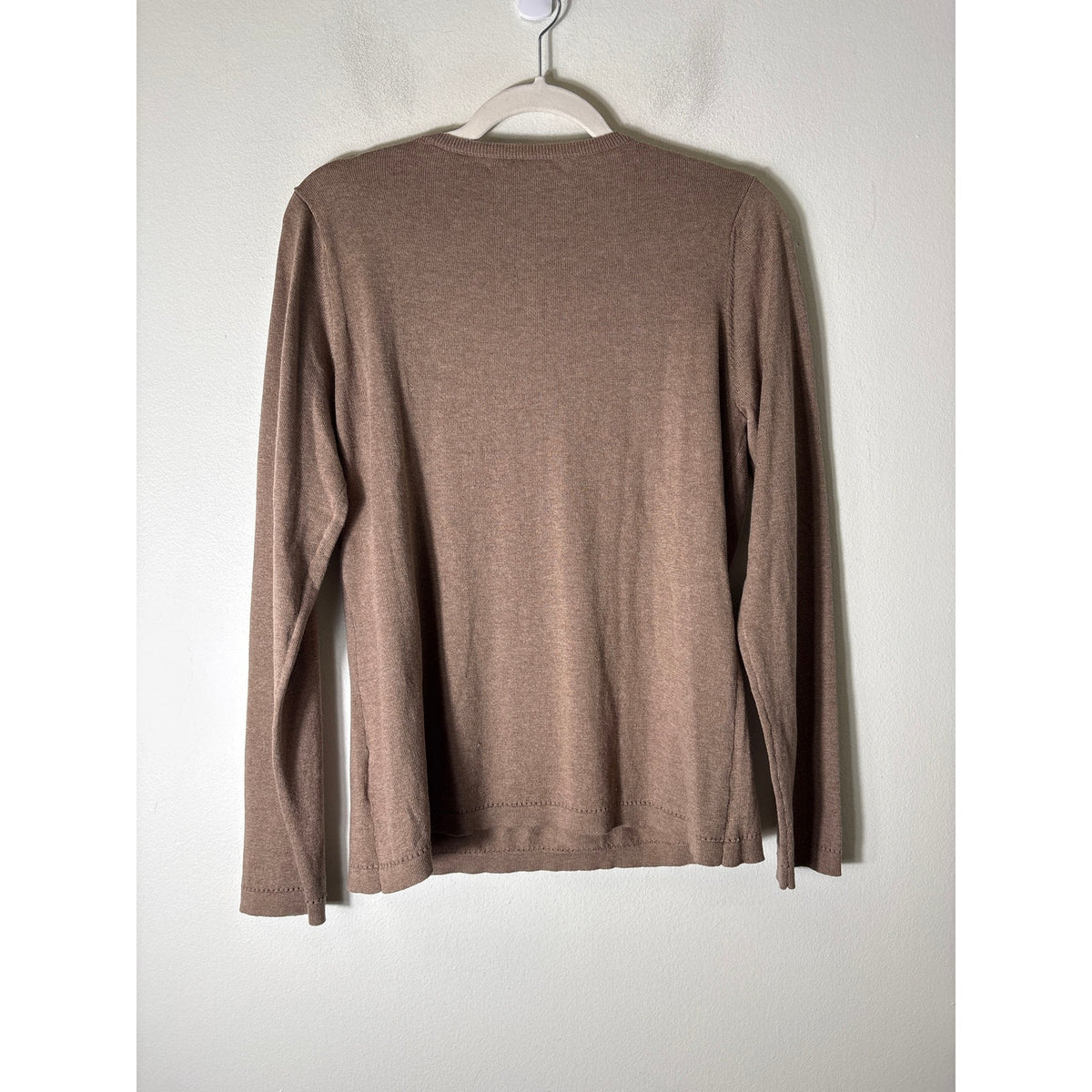Caroline Grace Brown Crew Neck Pullover Sweater Sz L