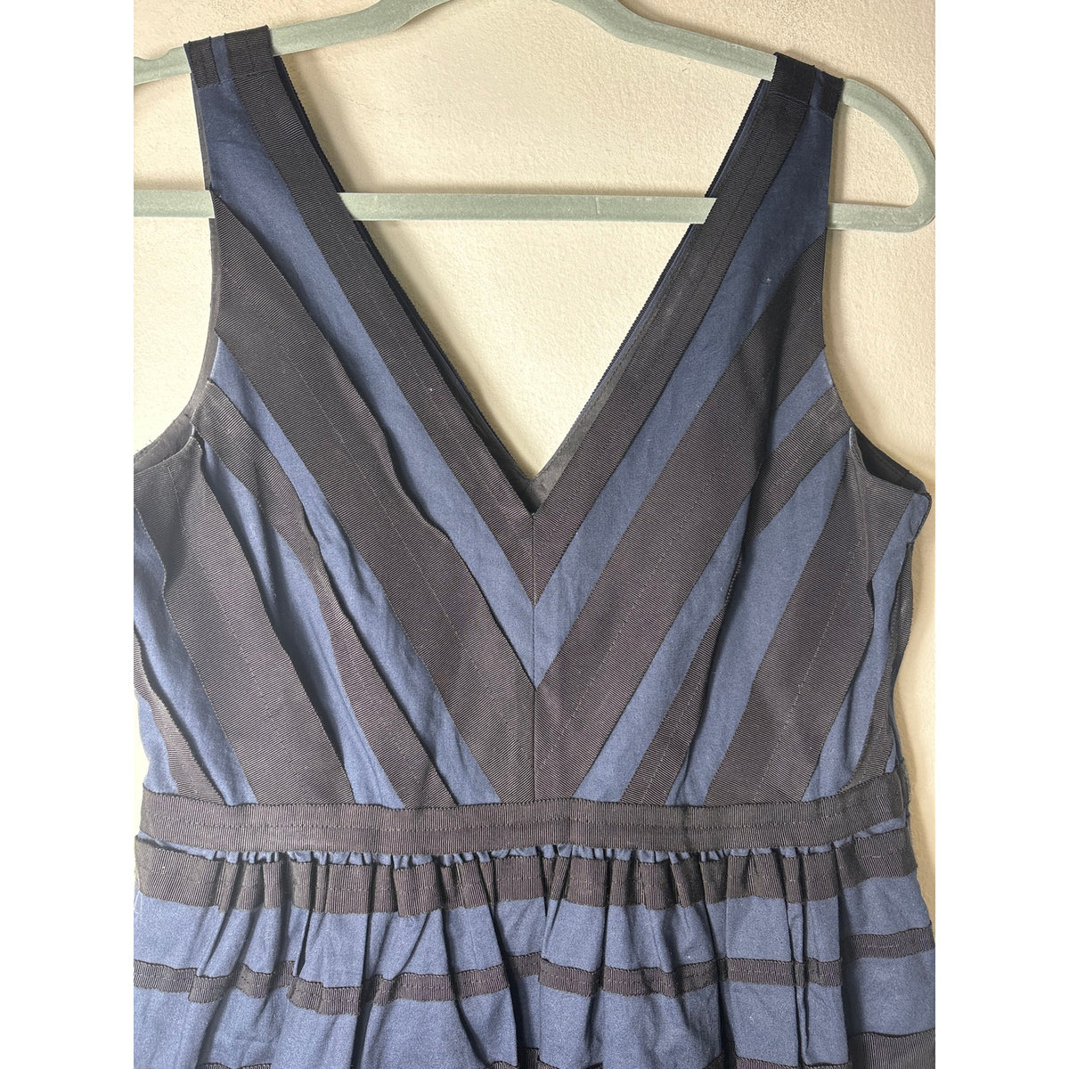 J. Crew Navy Black Sleeveless A-Line Knee Length Dress Sz 2