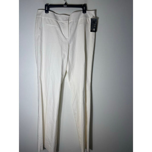 Etcetera White Straight Leg Ankle Dress Pants Size 14