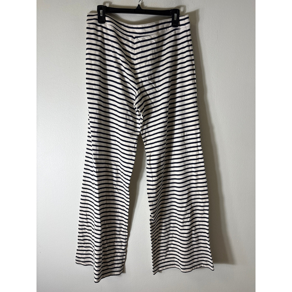 Tory Burch Navy and White Stripe Knit Pants Sz M