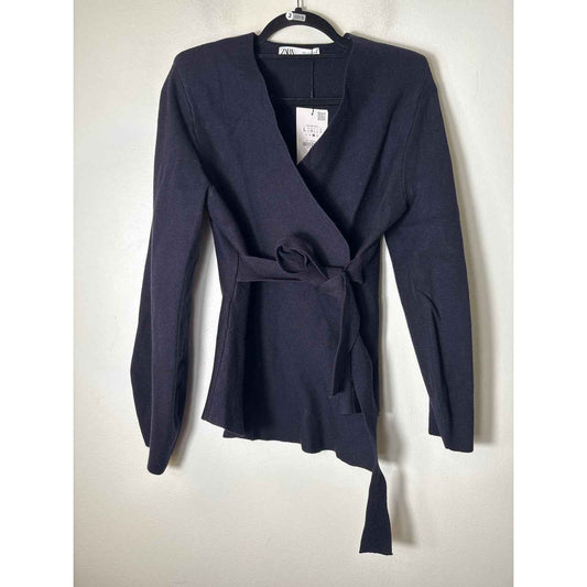 NWT Zara Navy Cardigan Jacket Sz L