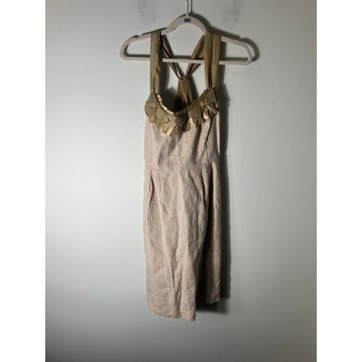 J Crew Beige Cotton Sleeveless Knee Length Dress Size 6